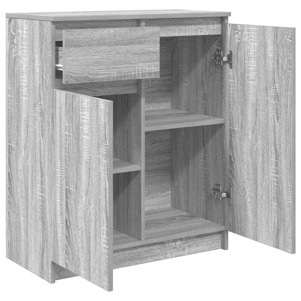 Credenza con Cassetto-Buffet-Armadio da cucina Grigio Sonoma 71x35x84 cm in Truciolato