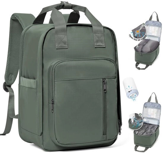 Borsa a vuoto da viaggio per donna, zaino a vuoto con sistema di aspirazione per viaggi, borsa da viaggio a vuoto con pompa impermeabile per uomo