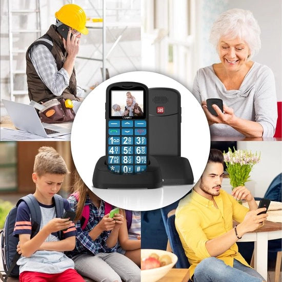 Telefono cellulare portatile senza contratto, telefono per anziani con chiamata di emergenza telefono per anziani cellulare