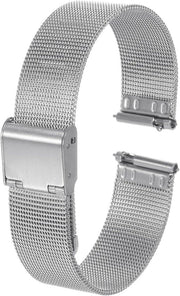 Artefatto di Armonia - Cinturino metallico flessibile per adulti - Cinturino a rete in acciaio inossidabile - Argento - 12 mm di larghezza