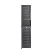 Mobiletto bagno salvaspazio stretto Mobile bagno colonna con portabiancheria mobile lavanderia Grigio L40xP37xA170 cm BZR124-DG