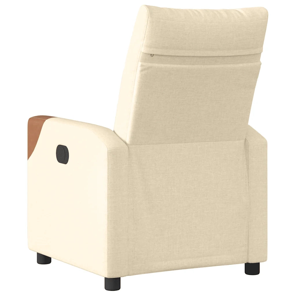Poltrona Elettrica Reclinabile Crema in Tessuto 3323994