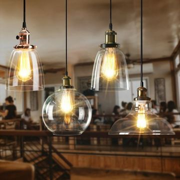 Lampada Da Soffitto Pensile Di Vetro Verto C