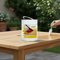 Ecolux flatting ad acqua vernice satinata per legno trasparente *** formato 2.5 lt, confezione 1