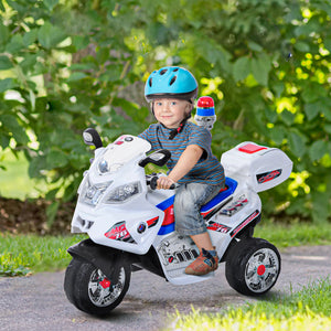 Easycomfort Moto Elettrica per Bambini da 3-5 Anni Motorino Elettrico Giocattolo 3 Ruote con Musica, Velocità 3KM/h, Luci 112×51×72.5cm