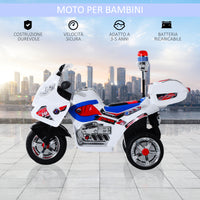 Easycomfort Moto Elettrica per Bambini da 3-5 Anni Motorino Elettrico Giocattolo 3 Ruote con Musica, Velocità 3KM/h, Luci 112×51×72.5cm