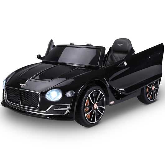 Easycomfort Macchina Elettrica per Bambini Bentley con 2 Portiere Guida Manuale e Telecomando, Fari e Suoni, 108x60x43cm, Nero