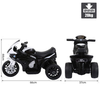 Easycomfort Moto Elettrica per Bambini Max. 20kg con Licenza BMW, Macchina Elettrica con 3 Ruote, Batteria Ricaricabile 6V, Bianco Nera, 66x37x44cm