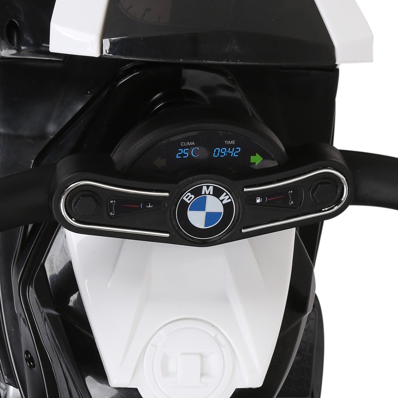 Easycomfort Moto Elettrica per Bambini Max. 20kg con Licenza BMW, Macchina Elettrica con 3 Ruote, Batteria Ricaricabile 6V, Bianco Nera, 66x37x44cm