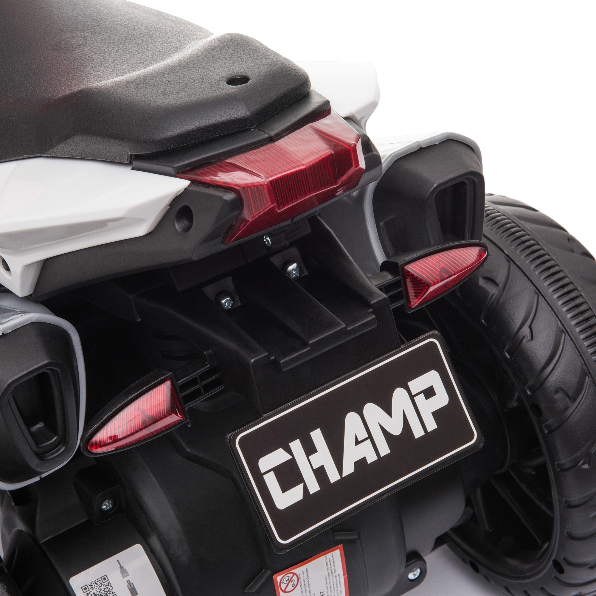 Easycomfort Moto Elettrica per Bambini 3-5 Anni (max. 25kg) con 3 Ruote, Luci e Suoni, Batteria 6V, Rosso, 86x42x52cm