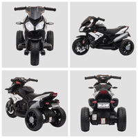 Easycomfort Moto Elettrica per Bambini 3-5 Anni Max. 25kg con Luci, Musica, Batteria 6V e Velocità 3km/h, 86cmx42cmx52cm Nera