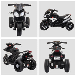 Easycomfort Moto Elettrica per Bambini 3-5 Anni Max. 25kg con Luci, Musica, Batteria 6V e Velocità 3km/h, 86cmx42cmx52cm Nera