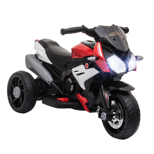 Easycomfort Moto Elettrica per Bambini 3-5 Anni Max. 25kg con Luci, Musica, Batteria 6V e Velocità 3km/h, 86cmx42cmx52cm Rossa