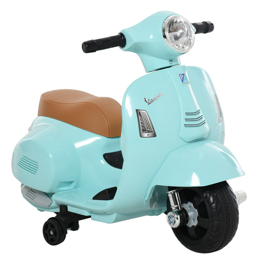 Easycomfort Moto Elettrica per Bambini con Licenza Ufficiale Vespa Batteria 6V, Fari e Clacson, per Bimbi da 18-36 mesi, Verde, 66.5x38x52cm