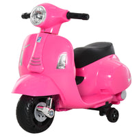 Easycomfort Moto Elettrica per Bambini con Licenza Ufficiale Vespa Batteria 6V, Fari e Clacson, per Bimbi da 18-36 mesi, Rosa, 66.5x38x52cm