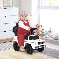 Easycomfort Macchina a Spinta per Bambini 12-36 Mesi con Licenza Mercedes, Tettuccio e Maniglia di Spinta, 85.5x40.5x95 cm, Bianco
