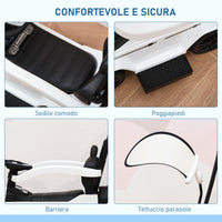 Easycomfort Macchina a Spinta per Bambini 12-36 Mesi con Licenza Mercedes, Tettuccio e Maniglia di Spinta, 85.5x40.5x95 cm, Bianco