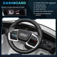 Easycomfort Macchina Elettrica per Bambini 12V con Telecomando, Velocità 3-8km/h, Luci e Musica, Età 3-5 Anni, Bianco