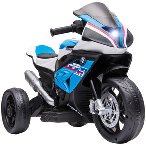 Easycomfort Moto per Bambini 18-60 Mesi Modello BMW HP4 con Fari, Musica e Pedali, in PP e Metallo, 82.5x42x54 cm, Blu