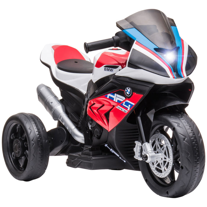 Easycomfort Moto per Bambini 18-60 Mesi Modello BMW HP4 con Fari, Musica e Pedali, in PP e Metallo, 82.5x42x54 cm, Rosso