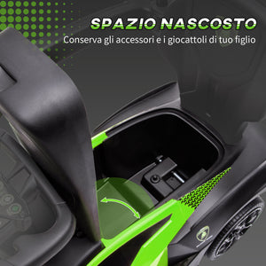 Easycomfort Lamborghini Macchina per Bambini 2 in 1, Macchinina a Spinta con Maniglione e Barriera di Sicurezza, Volante e Clacson, Verde