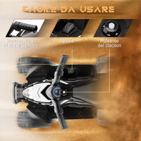 Easycomfort Quad Elettrico per Bambini 18-36 Mesi con Luci LED, Clacson e Pedali, 65.5x38.5x43.5 cm, Nero