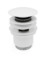 Piletta click-clack REMER senza troppo pieno in ottone - Bianco Opaco