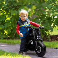 Easycomfort Moto Elettrica per Bambini 3-5 Anni in PP e Metallo con Rotelle, Clacson e Musica, 86x44x58 cm, Nera