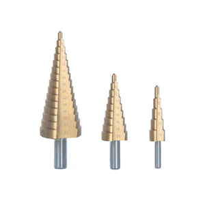 Set 3 Punte A Scalini In Acciaio HSS - Ribimex PRFEX3/VB
