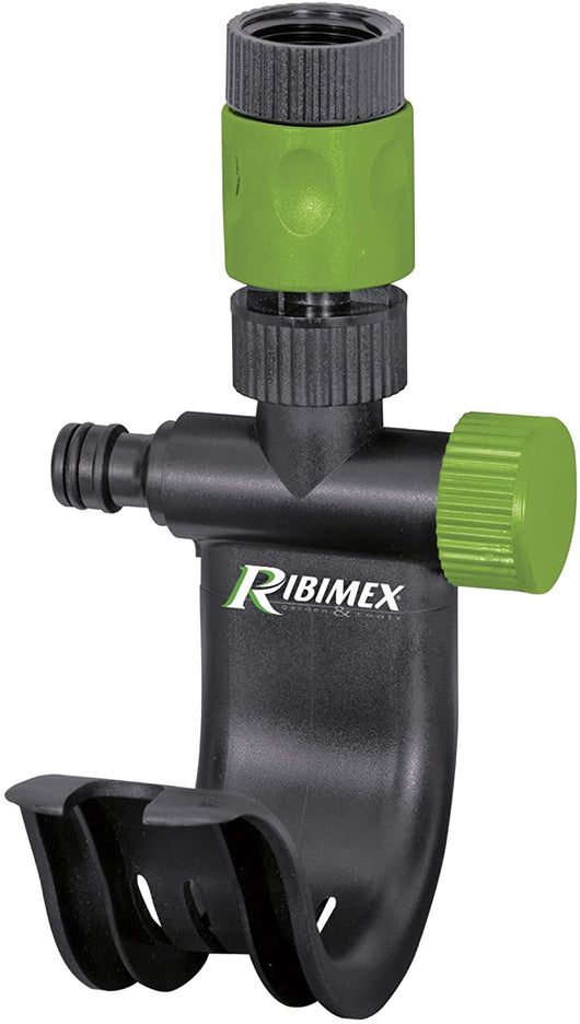 Raccordo Rubinetto A Due Uscite Con Supporto Portatubo D'Irrigazione PRA/DV.9113