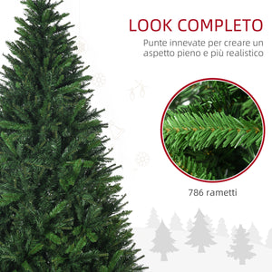 Albero di Natale Artificiale 180 cm 786 Rami Verde