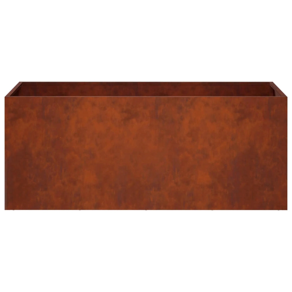 Vaso da giardino 2 pz Ruggine 100 x 40 x 40 cm Acciaio Corten 8005259