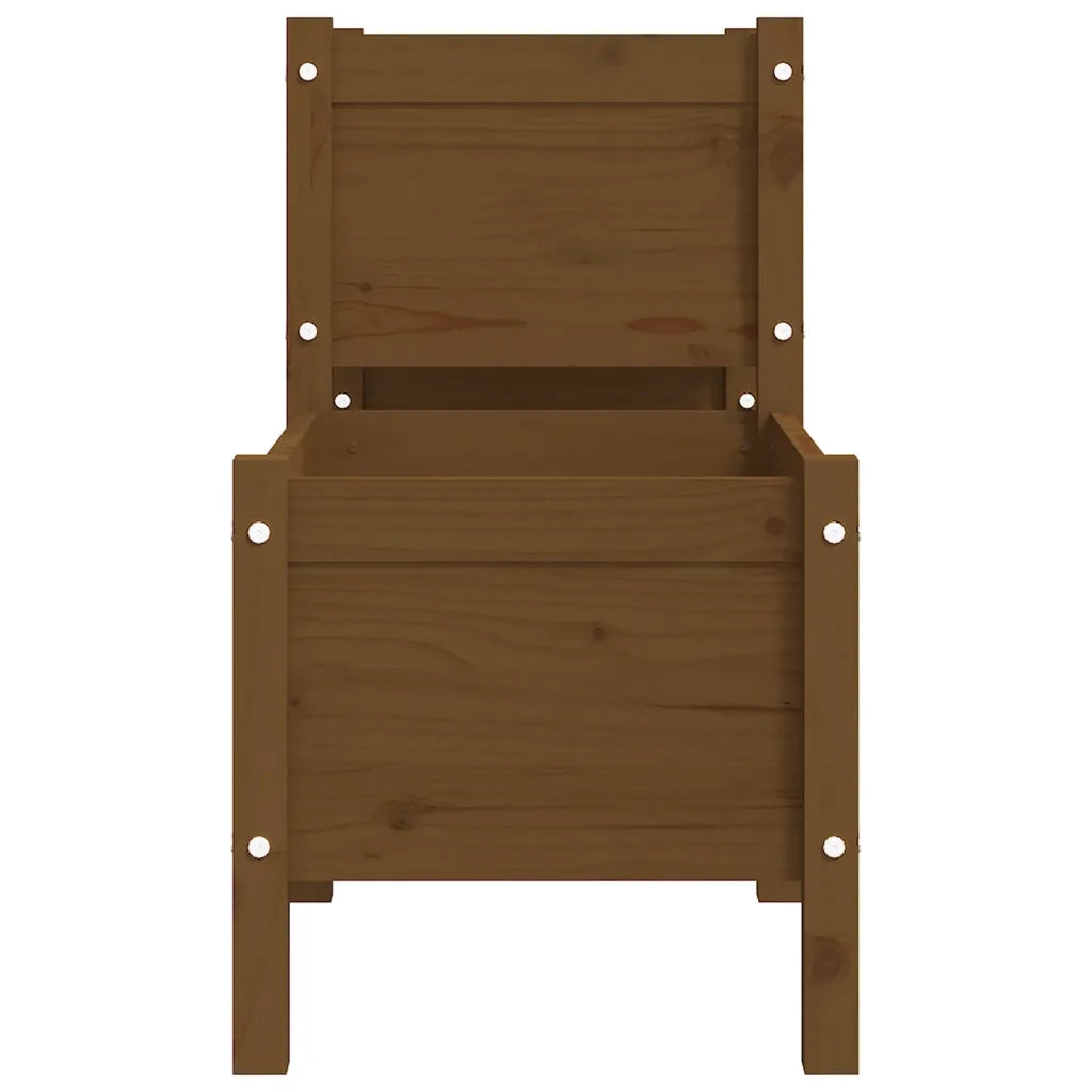 Fioriera Marrone Ambra 178,5x44x75 cm in Legno Massello di Pino 822250
