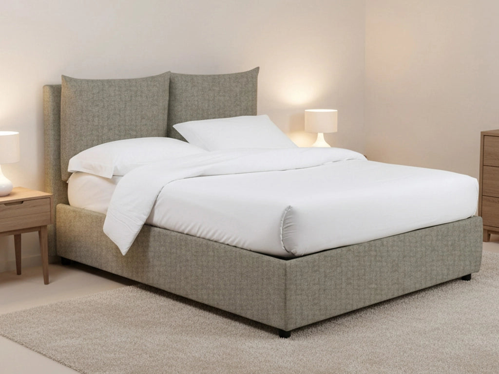 Falmouth, Letto Piazza e Mezza Sfoderabile Made in Italy, Grigio