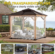 Telaio di Copertura Translucido con Oculi 420 g/m² - Impermeabile e Resistente alle Intemperie PVC per Esterni e Giardino