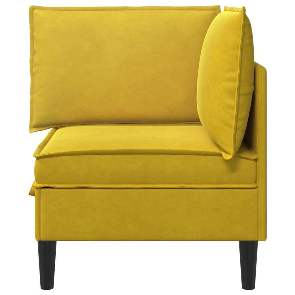 Divano con Stoccaggio Giallo Velluto