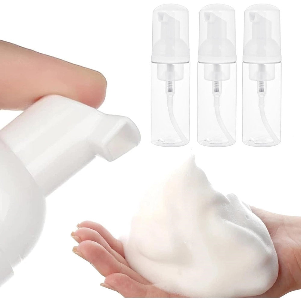Trade Shop - Set 2pz Bottiglia Viaggio Trasparente Dispenser Di Sapone Schiumogeno 30ml 79412 -