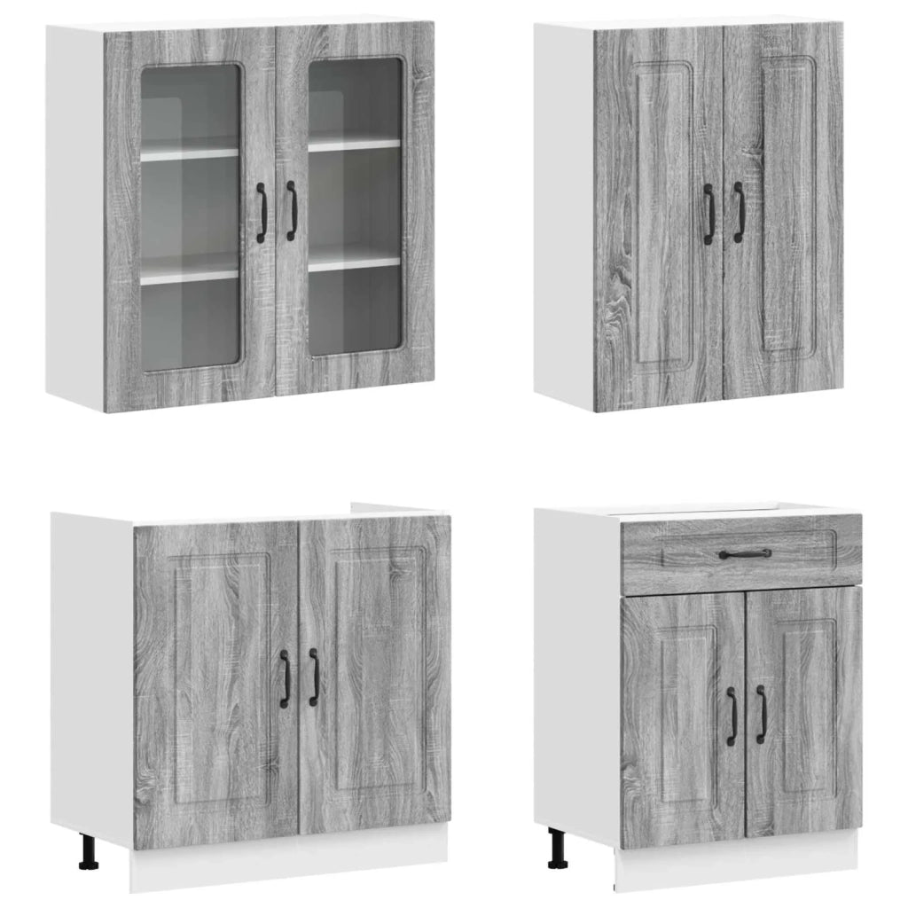 Unità Cucina KALMAR 8 pcs Sonoma grigio Legno ingegnerizzato 3438189