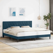 Struttura del letto con testiera Blu 180 x 200 cm Velluto 42027684
