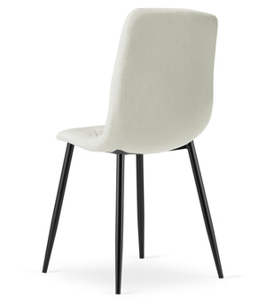 Sedia imbottita VALORA TYRA - Elegante beige per soggiorno x3