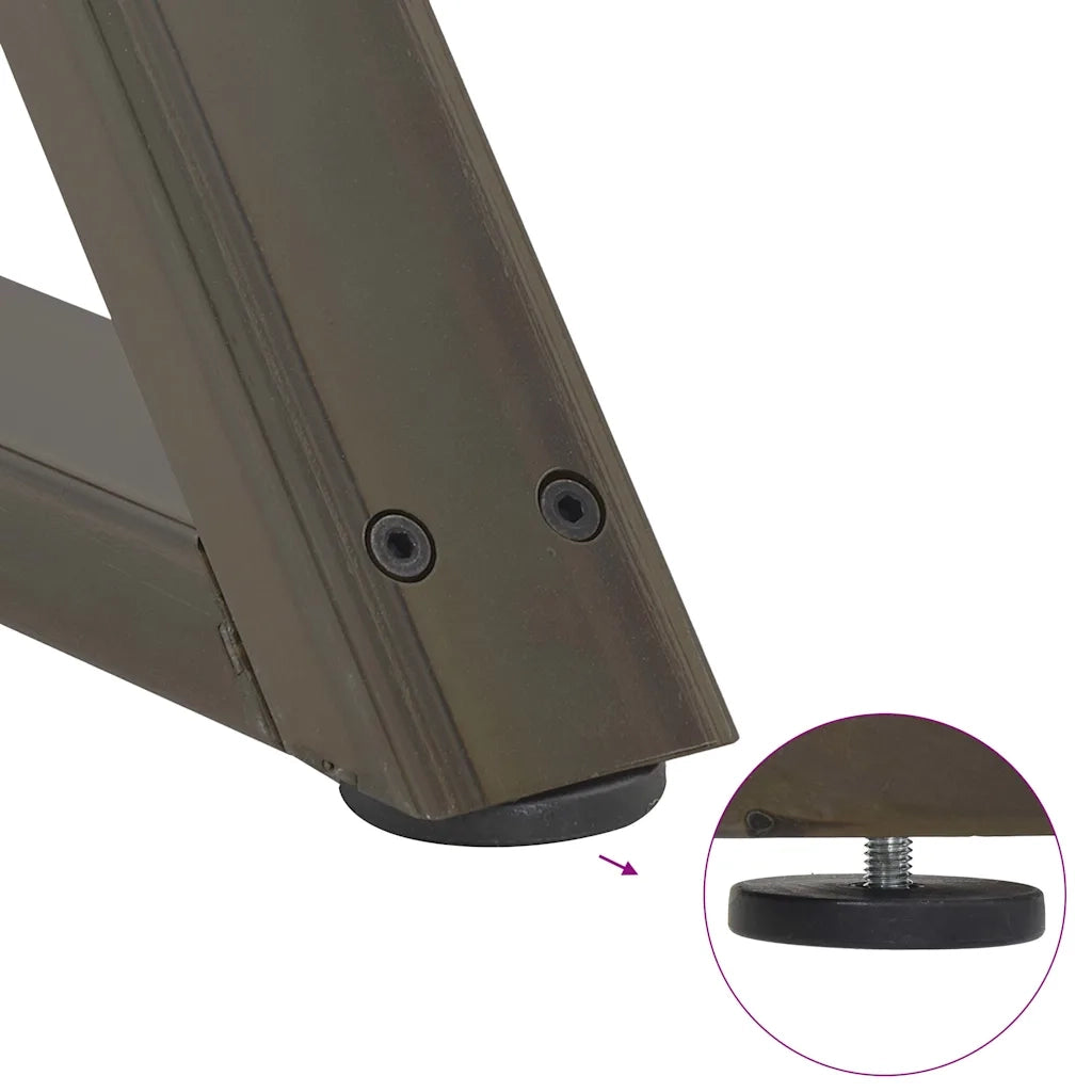 Gambe per Tavolino da Caff¨¨ 2 pz-Set di 2 Gamba per Tavolo in Acciaio Naturale 40x(30-31,3) cm Acciaio