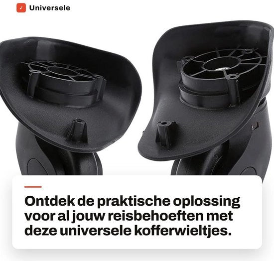 Set di sostituzione di ruote universale - doppie ruote - materiale PVC - facile da installare - adatto per carrelli e ruote di bagaglio