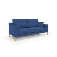 Danish Divano moderno in tessuto morbido impermeabile T02 206 cm blu