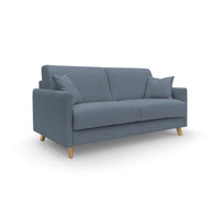 Edgar Divano letto matrimoniale in tessuto felis impermeabile T03 160 cm (mat. 120x197) blu