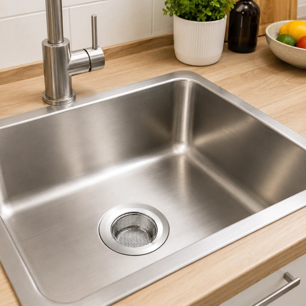 2 Filtri Scarico Lavello Acciaio Inox Ø9 cm Anti-Intasamento 79532