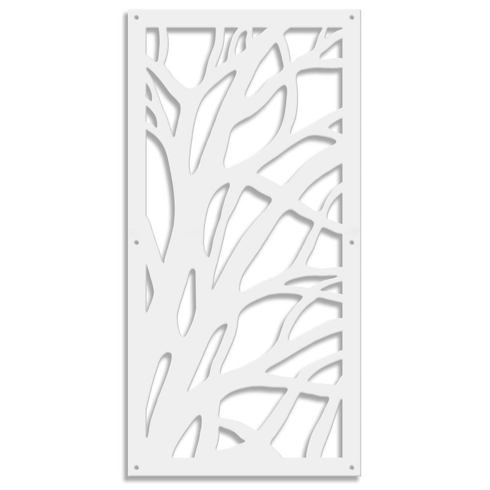 ALBERO - Pannello in PVC traforato - Parasole Colore: bianco, Misura: 47x94 cm