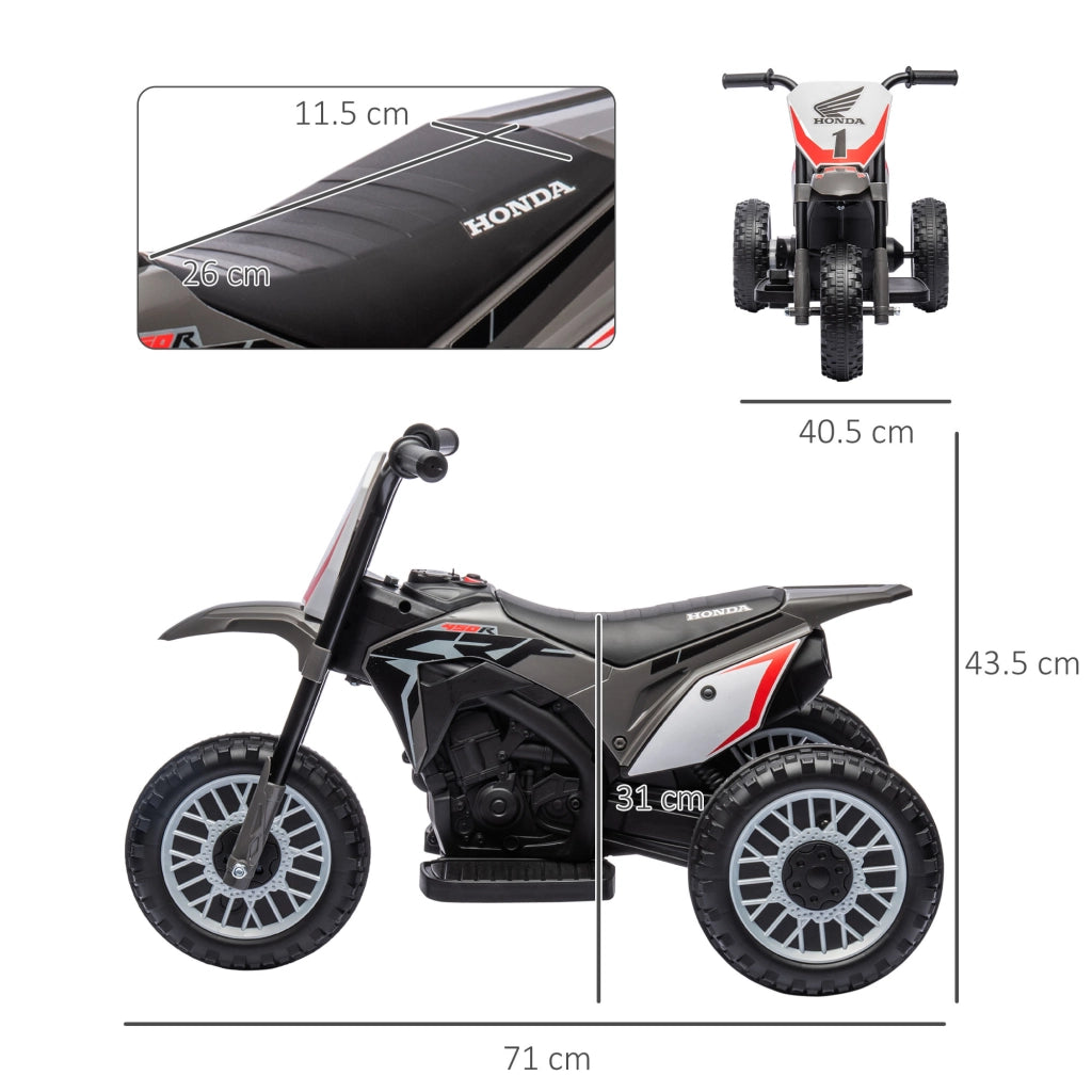 Moto Elettrica per Bambini ¨C zephmum ¨C Grigio 71x40.5x43.5 cm