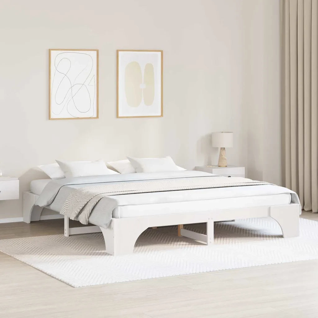 Struttura del letto Bianco 180 x 200 cm Pino massello 872936
