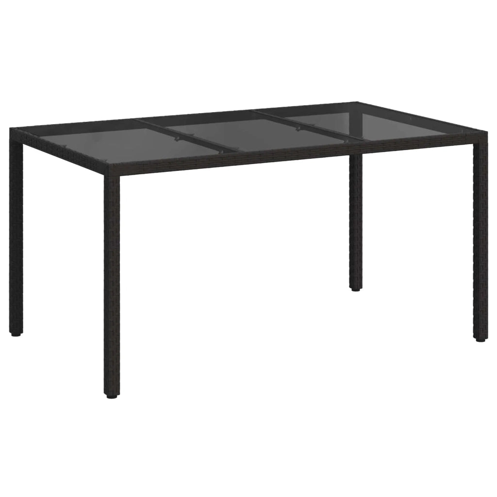 Tavolo da Giardino Nero 150 x 90 x 75 cm polyrattan 362540
