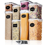 Set di Scatole di Stoccaggio Aria Tettone - Organizzazione Cucina - 8 Pezzi - Plastica